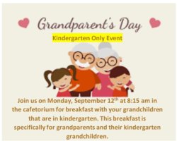Grandparents Day-Kindergarten Only Event