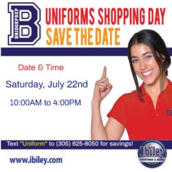 UNIFORM SALE ON CAMPUS SATURDAY, JULY 22ND 