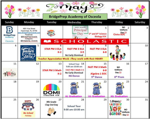 ✨May  2025 calendar for all the events! ✨ Have a wonderful summer Bulldogs!