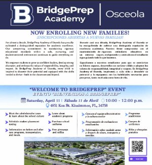 Welcome to BridgePrep Event