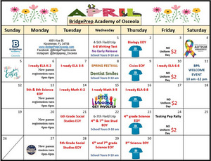 ✨April 2026 Activity Calendar ✨