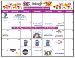 ✨May 2026 Activity Calendar ✨