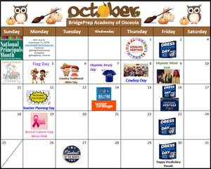 ✨October 2026 Activity Calendar ✨